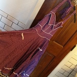 Hell Bunny Vixen Purple Polka Dot L